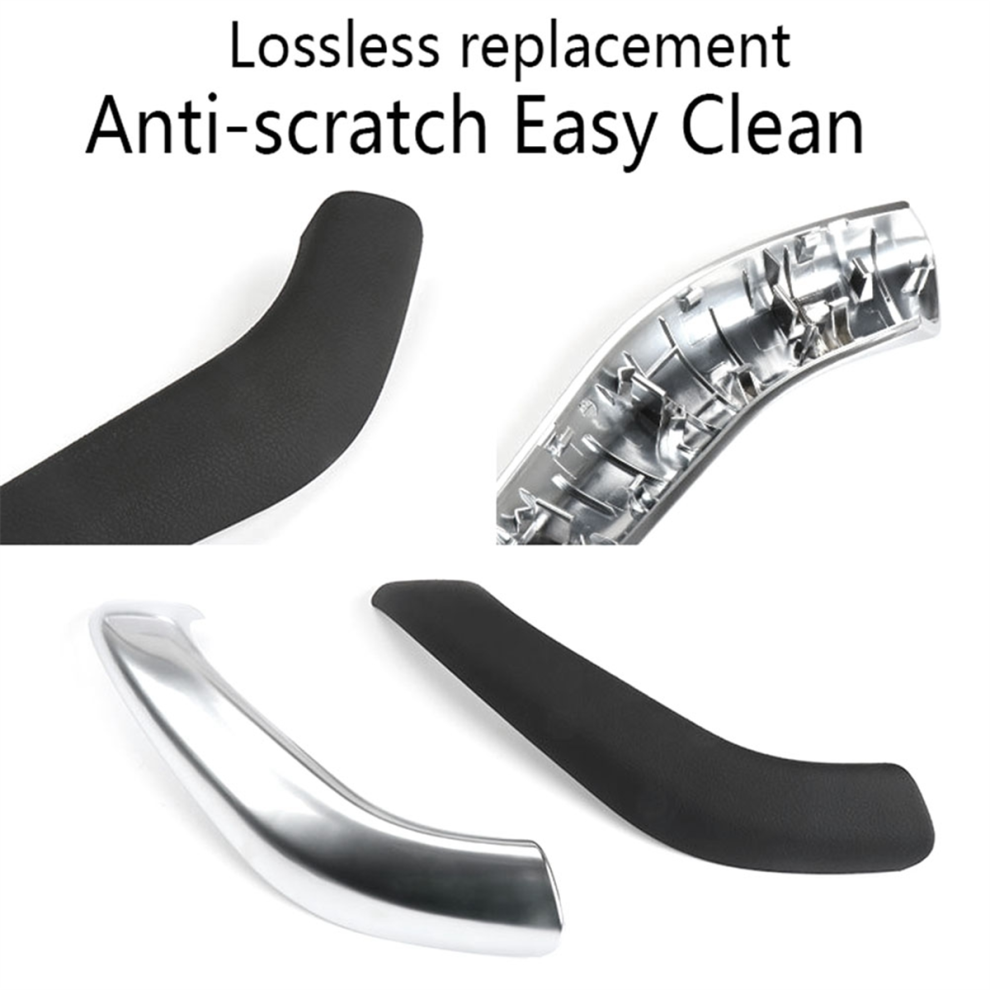 Left Right Interior Door Pull Handle Armrest Cover Trim Carbon Fiber 4851405258765