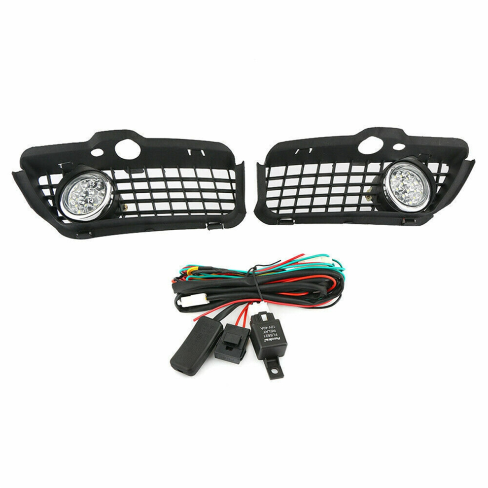 1Pair Car Front Bumper Led Fog Lamp Grille Cover Light 4851405270194