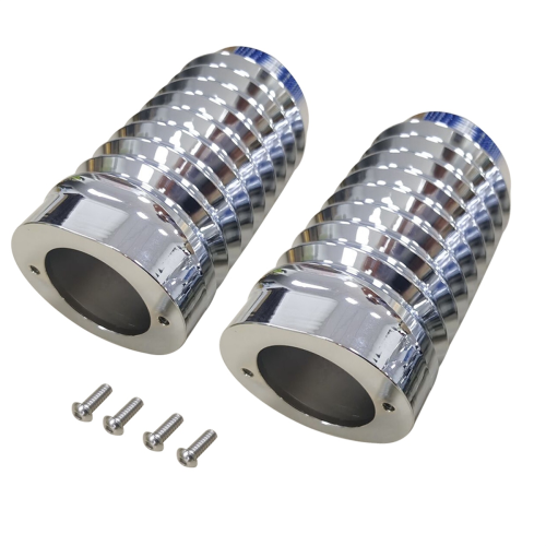 Chrome Retro Fork Boot Slider Covers for Tour Road Street Tri