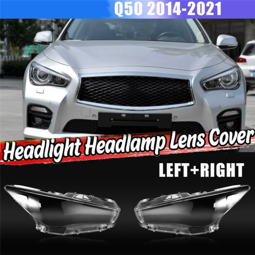 Front Left Head Light Lamp Cover for Q50 2014-2021 2
