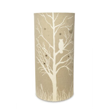 Light-Glow Fabric Table Lamp - Owl FL010, Beige
