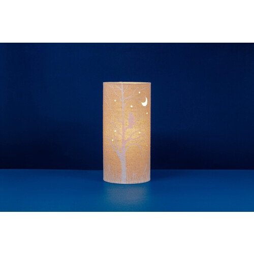 Light-Glow Fabric Table Lamp - Owl FL010, Beige 1