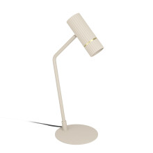 Eglo LED Table lamp Caminia, Bedside lamp with Spotlight, Living Room and Bedroom Lighting Made of Metal in Beige and Gold, GU10 Bulb, Warm White