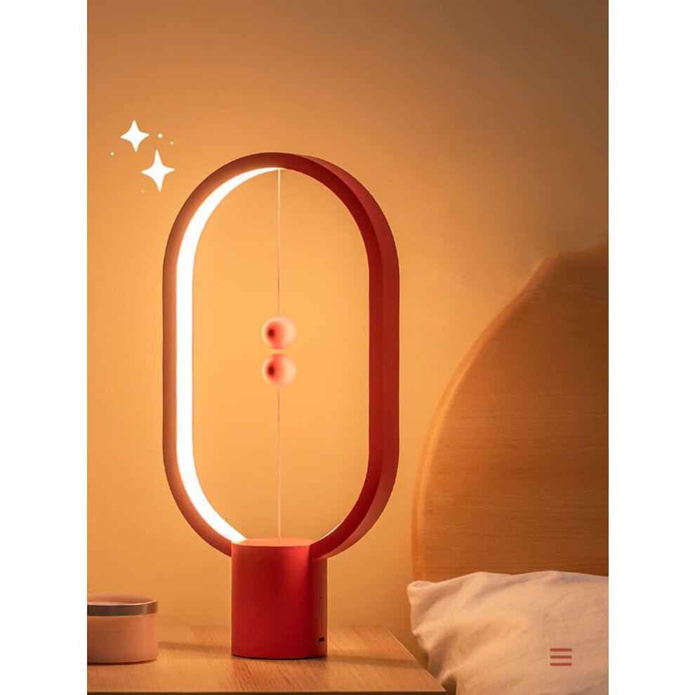 Heng Balance Lamp,Creative Smart Balance Magnetic Switch LED Table Lamp,USB Powered LED Table Lamp Desk Lamp for Home,Office (Red)-image-OPC-PJQF7YP-NEW