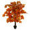 Leaf Leaf 125cm Artificial Maple Acer Tree Black Plastic Pot Design UK, Wood, Orange 2