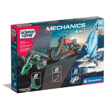 Clementoni - 97861 - Science and Play Build - Mechanics 6 in 1 - building and construction toy, 6 models building set for 8 years, mechanics