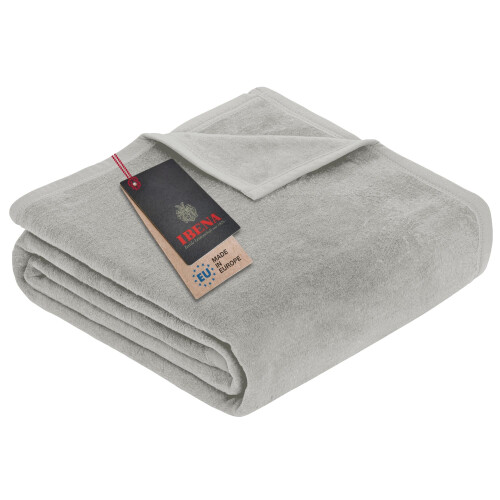 Ibena blanket/throw, cotton blend, Silver, 150 cm x 200 cm