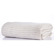 Snugglemore 100% Cotton Cellular Blanket with plain hemmed finish (Cream, Double 230cm x 230cm)