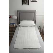 Qollection Electric Heated Blanket [ S ] Under Bed Comfort Detachable Controller, 3 Heat Settings, Super Cosy Washable Fleece Blanket Throws Pad,