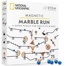 National Geographic Magnetic Marble Run - Super Fun Engineering and Construction Toys with Magnets and Marbles for Kids | Activity Building Games |