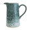 Carousel Reactive Blue Glaze Jug | Ceramic Flower Vase | Decorative Stoneware Pitcher - 17cm 5