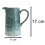 Carousel Reactive Blue Glaze Jug | Ceramic Flower Vase | Decorative Stoneware Pitcher - 17cm 3