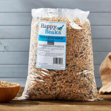 No Wheat Small Wild Bird Seed Mix High Energy Garden Bird Grade Food by Happy Beaks (14kg)