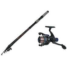 8ft Telescopic Carbon Travel Fishing Rod + OAKWOOD R30 Reel & Line Combo