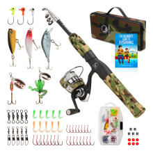 Oystern Kid?s Fishing Rod Kit with Spinning Reel - 62 Piece Tackle Bag, 4lb Line - Including Beginner?s Guide eBook - Toddler Fishing Pole Combo -