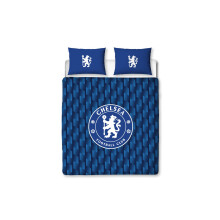 Chelsea FC Geometric Double Duvet Cover and Pillowcase Set