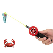 Jadeshay Kids Fishing Rod 2 Pcs, Fishing Crab Peg Crayfish Bait Rod Reel and Line Combo Set,for All Kids No Hooks Design,Outdoor Mini Portable Ice