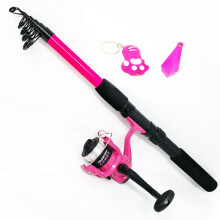 FLADEN KIDS Fishing Rod Combo - Fishing Fun Telescopic (1.8m / 6ft) Rod/Matching Reel/Line/Training Weight/Fun LED Keyring Fishing Combo - Ideal Set