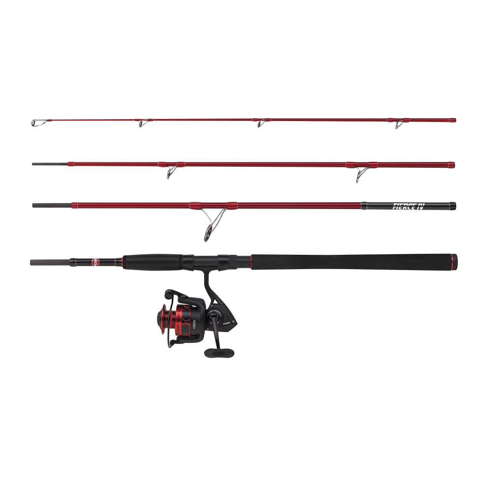 Penn Fierce Iv Travel Spin Combo; Fishing Rod And Reel Set For Inshore Saltwater Fishing, Ideal For Seabass, Lightweight And Durable, Unisex,