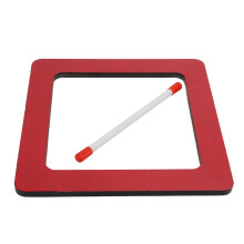 Hand Drum Komprimiertes Brett Resin Haut Rotes Kinderohrnspielzeug Erleuchtungspercussion-Instrument Besonders geformte Trommel (quadratis