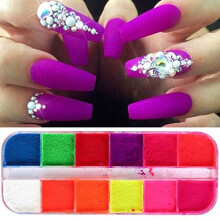 RD-51648 Nail Art Decoration Set with Gold and Silver Glitter Heart-Shaped Butterfly Rhinestone Sequins