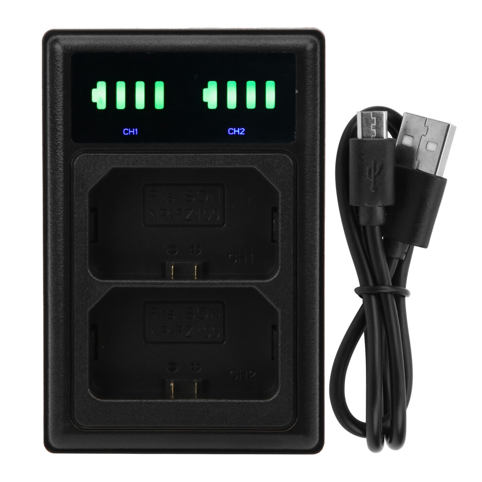 Portable Camera Battery Dual Port Charger Charging