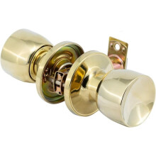 YALE Tulip Design Bathroom Passage Knob Set Brass YKS-PAS-B