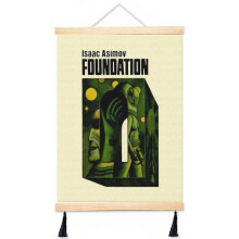 (Isaac Asimov Foundation_5115) Canvas Poster Hanging Kit Frame 16x20 Inch Wall Hanger with Tassels Art Home Decor Funny for Classroom Kids Bedroom Office Christmas Gifts for Teens