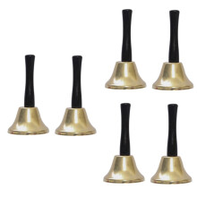 Metal Santa Hand Bell Christmas Decor Set, 3 Sets of 2pcs Ornaments, Holiday Bells for Boys and Girls, Festive Home Decoration