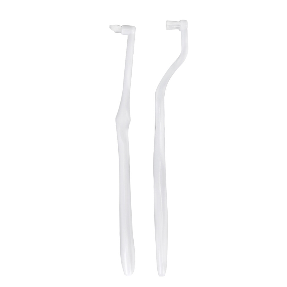 White Tufted Toothbrush Orthodontic Brace Cleaning Stain