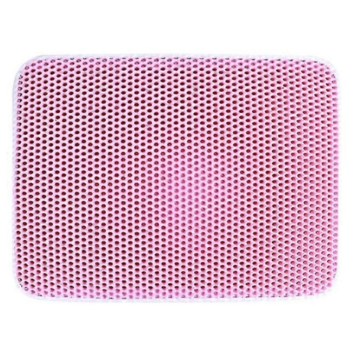 (L 45*60) Cat Litter Box Mat Double Layer Honeycomb Design Trapping Pad Easy Clean Washable Foldable Scatter Control Tw