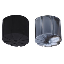 2pcs Silicone Dustproof Lens Cap Cover for 65-110mm Cameras, Black & Gray