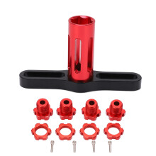 Dadi esagonali rossi da 17 mm per i mozzi delle ruote di auto RC, confezione da 4 pezzi, compatibili con Traxxas E-Revo.