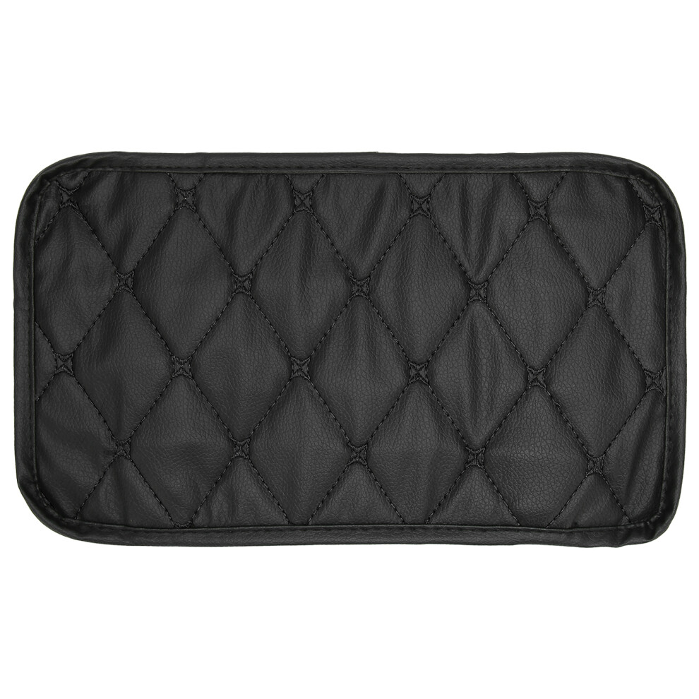 Armrest Box Mat Waterproof Dustproof Pu Leather Black 9469363725424