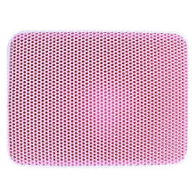 (XL 55*75) Cat Litter Box Mat Double Layer Honeycomb Design Trapping Pad Easy Clean Washable Foldable Scatter Control Tw