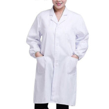 (L) White Lab Coat Doctor Hospital Scientist School Fancy Dress Costume For Students Tw