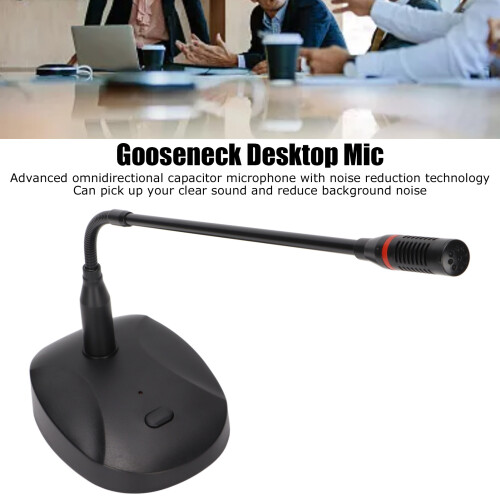 Microfono a collo d'oca nero 2 batterie AA cavo XLR-6,35 mm 2