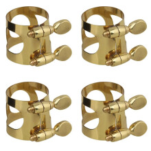 Saxophone Ligature 8Pcs Metal Clamp for Alto Saxophone Rubber Mouthpiece Compatible with Standard Size Mouthpieces