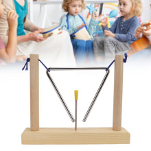 Triangle instrument de percussion avec cadre en pin pour musique live et performances