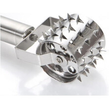 Meat Tenderizer- Stainless Steel Meat Tenderizer Roller Rolling Hammer-Pizza Roll Meat Needle Pin Hole Punch for Steak Chicken Pork Beef Tw