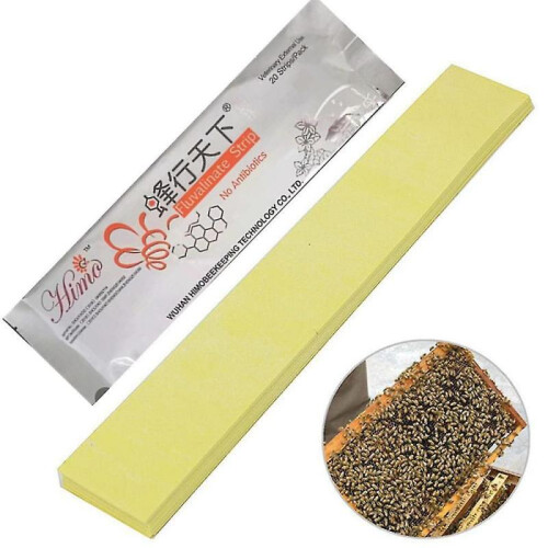 60 Pcs Bee Mite Acaricide Strip Beekeeping Bee Varroa Mite Killer Pest Control Tw