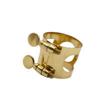 Alto Sax Mouthpiece Ligature Metal Ligature with Double Screws for Alto Saxophone Gold Color Replacement Parts