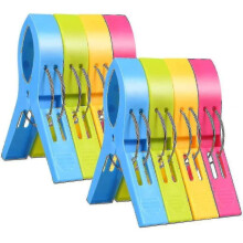 8 Giant Clothes Pegs, Beach Towel Clips, Strong Towel Clips, Windproof Tw