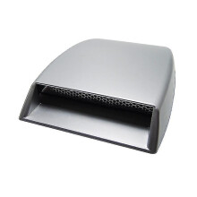 (Silver) Car Auto Roof Decorative Air Flow Intake Hood Scoop Vent Bonnet Durable Cover Tw
