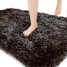 (Brown, 50x80cm) Premium Bathroom Rug Non Slip Fluffy Bath Mat, Incredibly Soft Comfortable,extra Thick Tw