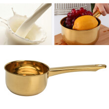 Stainless Steel Water Ladle Long Handle 304 Grade Gold Finish Space Saving