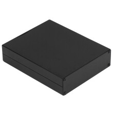 Scatola elettrica in alluminio 33x114x140 mm nero opaco