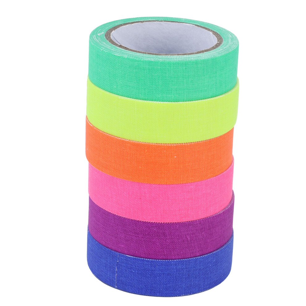 6Pcs Adhesive Tape 6 Color Fluorescent UV Cotton-image-OPC-PJQFRJ9-NEW