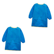 Kid-Friendly Waterproof Art Smock for Kids 130-150cm Long-Sleeved Easy to Clean Painting Apron 2pcs Set