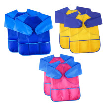 Children's Art Aprons 6pcs Long Sleeve Painting Smock for Kindergarten Drawing, Waterproof Fabric, Adjustable Sizes